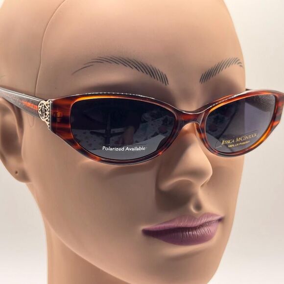 NOS Vintage Y2K Designer Sunglasses | Jessica McClintock Narrow Plastic Cat Eye main image 9